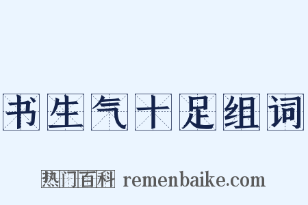 书生气十足组词是什么意思的图片